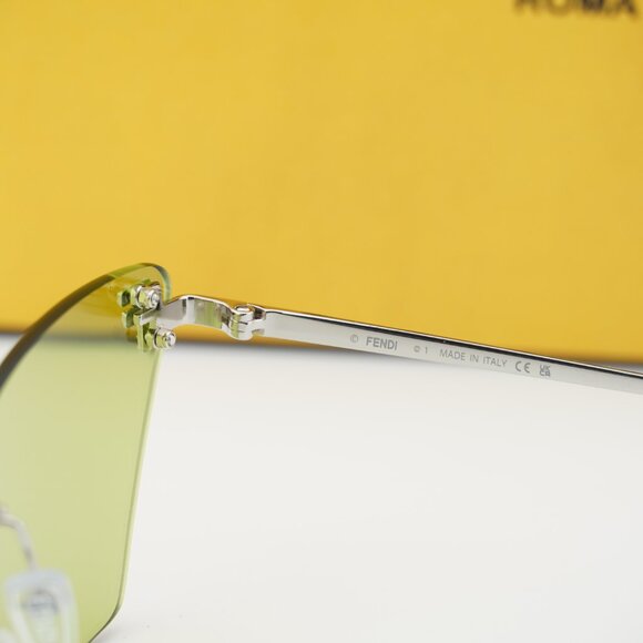 Fendi FE4160US 16N Cat Eye Sunglasses - Silver/Green main image 4